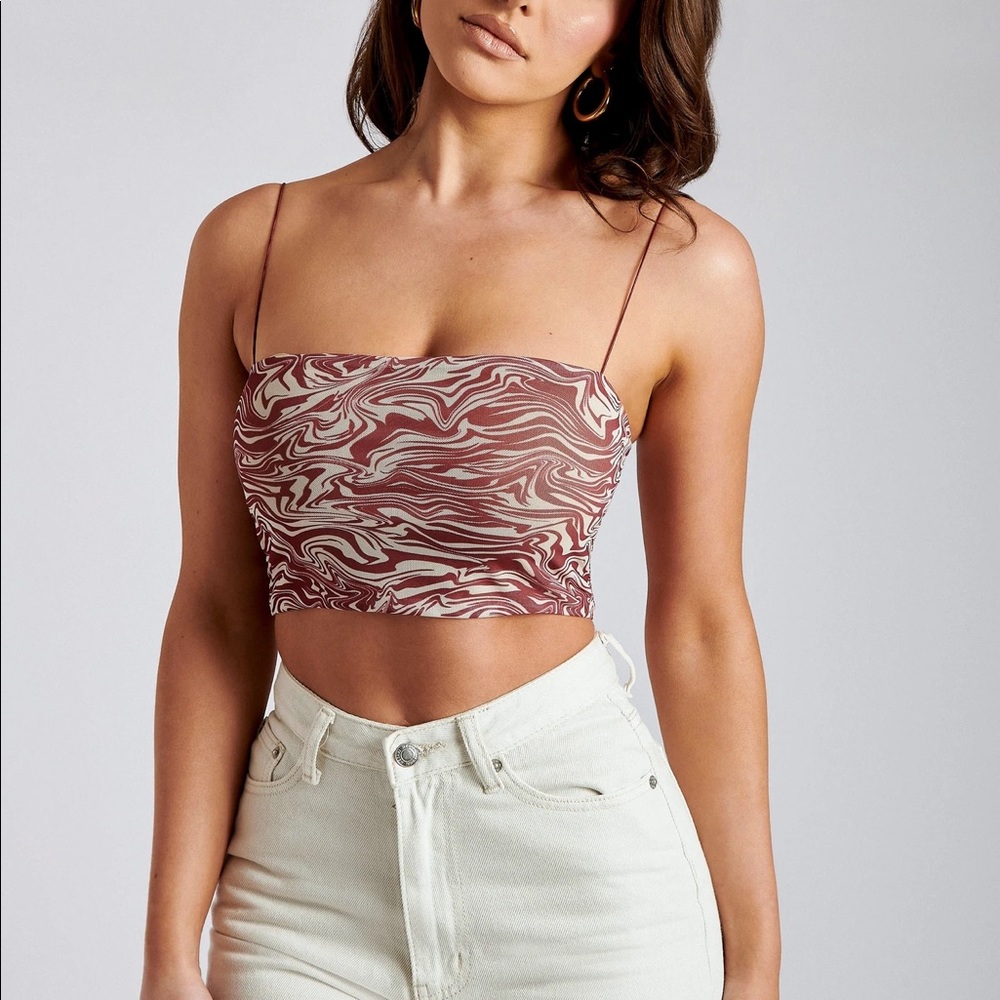 Mesh Crop - Wine Retrograde NWOT